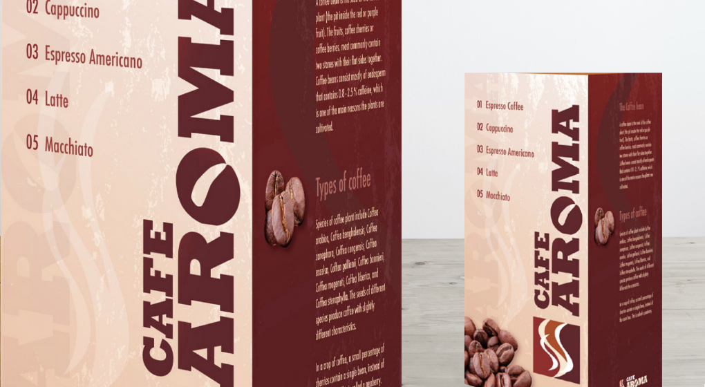 Cafe Aroma. Automatic Refreshments Ltd approached me to design a brand image for their up-market coffee dispensing products