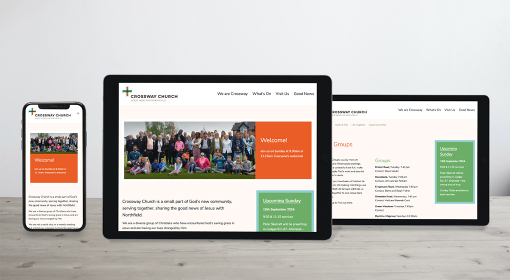 >Crossway Church Website. I was instrumental in re-creating the Crossway Church website on a CMS where they could easily update content.
